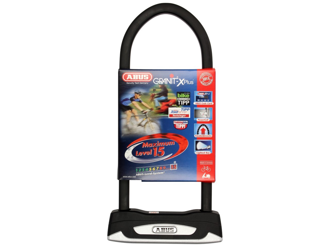 Antivol à arceau ABUS 230x108 Granit X-Plus 54 pour moto, scooter & Vespa