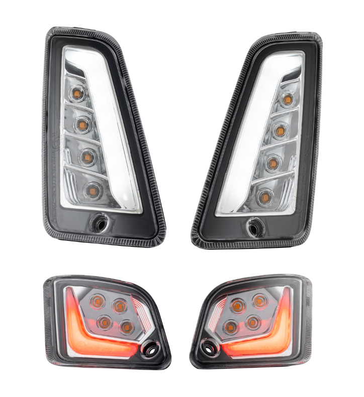 Kit de clignotants avant & arrière pour Vespa GTS/GTS Super/GTV 125-300ccm, clair
