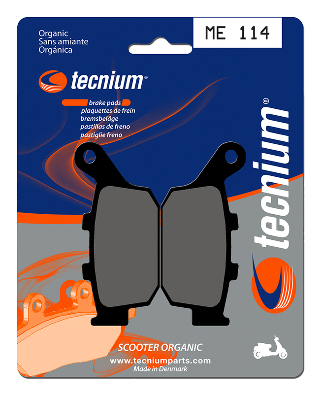 Plaquettes de frein organiques pour scooter Tecnium - ME114