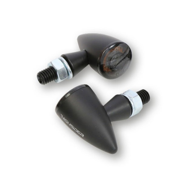 HIGHSIDER pro Apollo Bullet LED feu arrière, feu stop, clignotant noir/teinté 3en1, homologué E (paire)