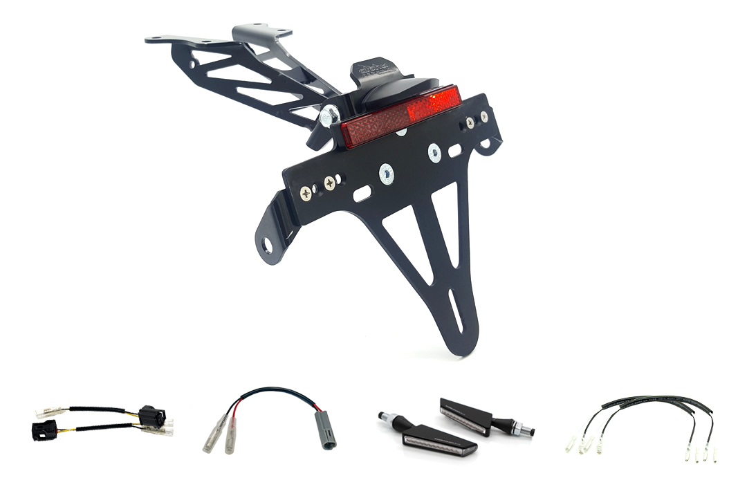 alpha Technik Kennzeichenhalter-Blinker-Kit SQ-LED für Yamaha Tracer 700 ab Modelljahr 2020 (Hinten)