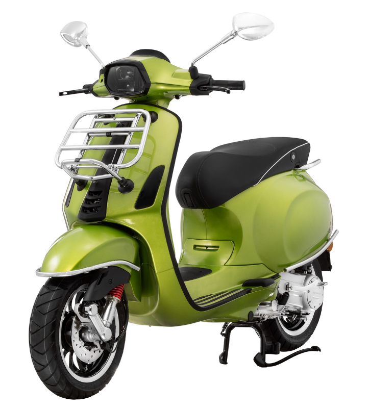 Porte-bagages avant pour Vespa Primavera /Sprint /Elettrica 50-150ccm, pliable, chrome