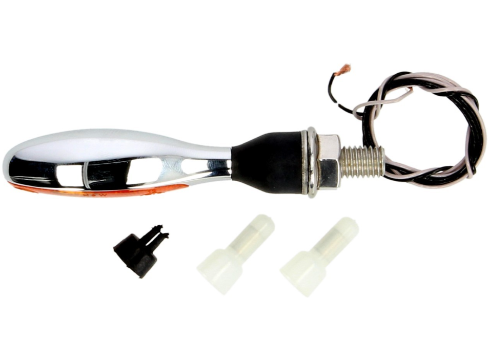 Clignotant Kellermann, Micro 1000 halogène, acier, halogène, HR/HL, 12 V, 6 W, chrome brillant, M8x20