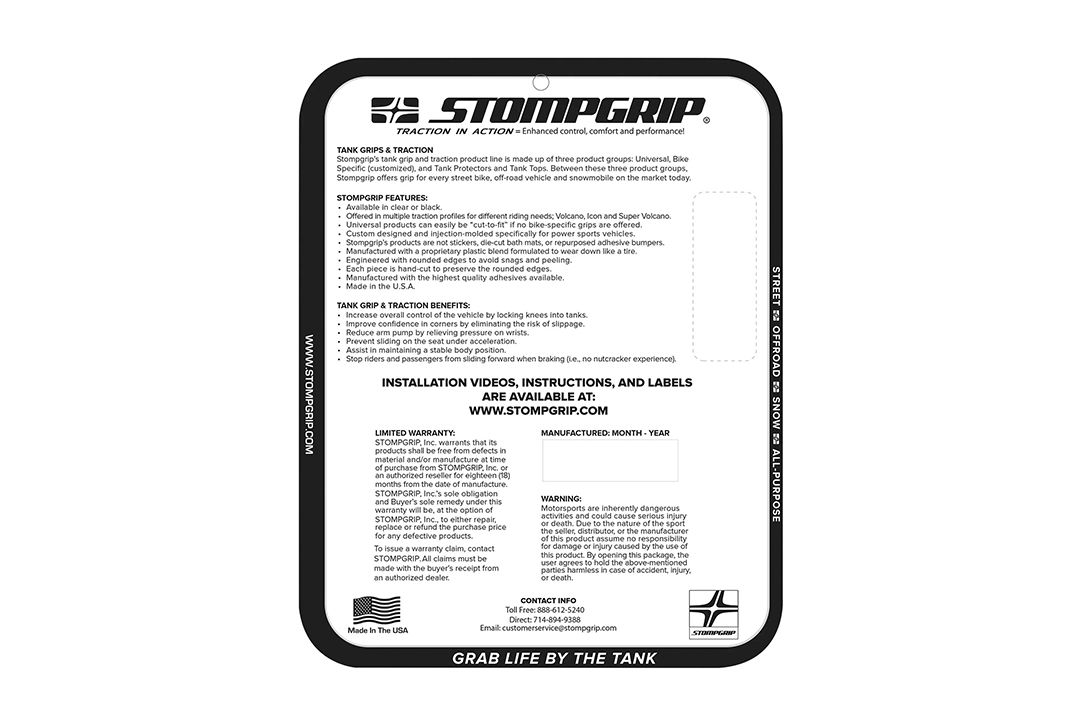 Stompgrip transparent Volcano pour Ducati Panigale V4 2022-