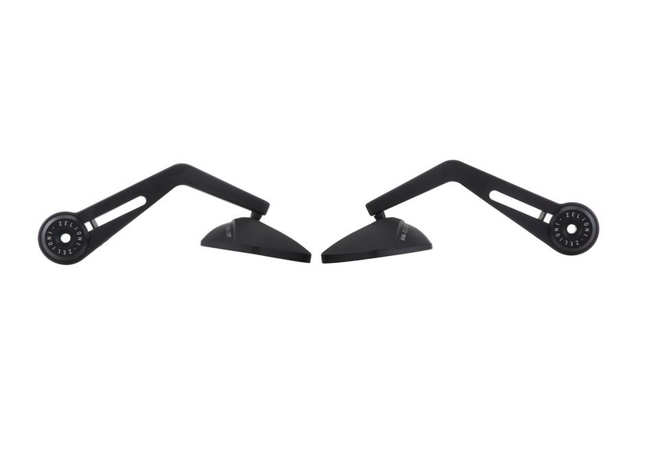 Rétroviseur d'extrémité de guidon ZELIONI pour Vespa, droite et gauche, noir mat