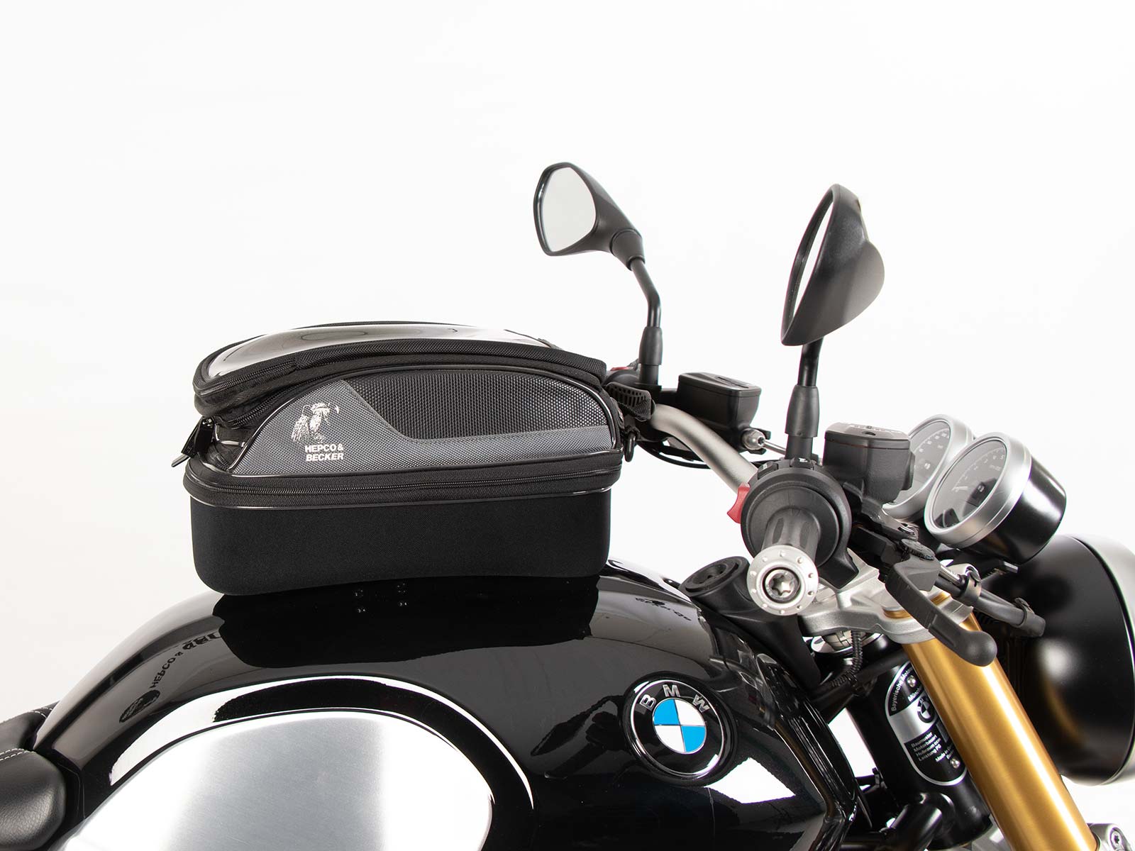 Anneau de réservoir Basic avec unité de fermeture de la sacoche de réservoir pour BMW R nineT Racer (17-20) Hepco & Becker
