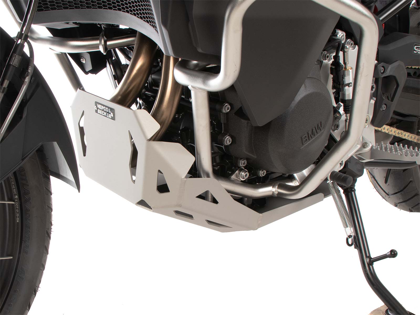 Plaque de protection moteur argentée pour BMW F 900 GS Adventure (24-) Hepco & Becker