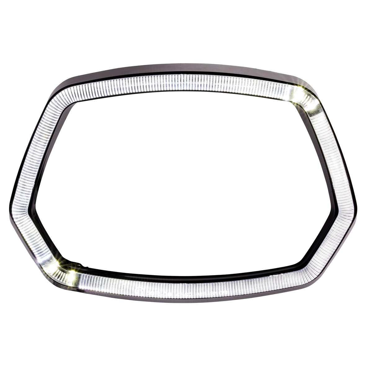 Anneau de lampe noir brillant LED anneau lumineux pour Vespa Sprint 125/150ccm 4T ('13-'18)