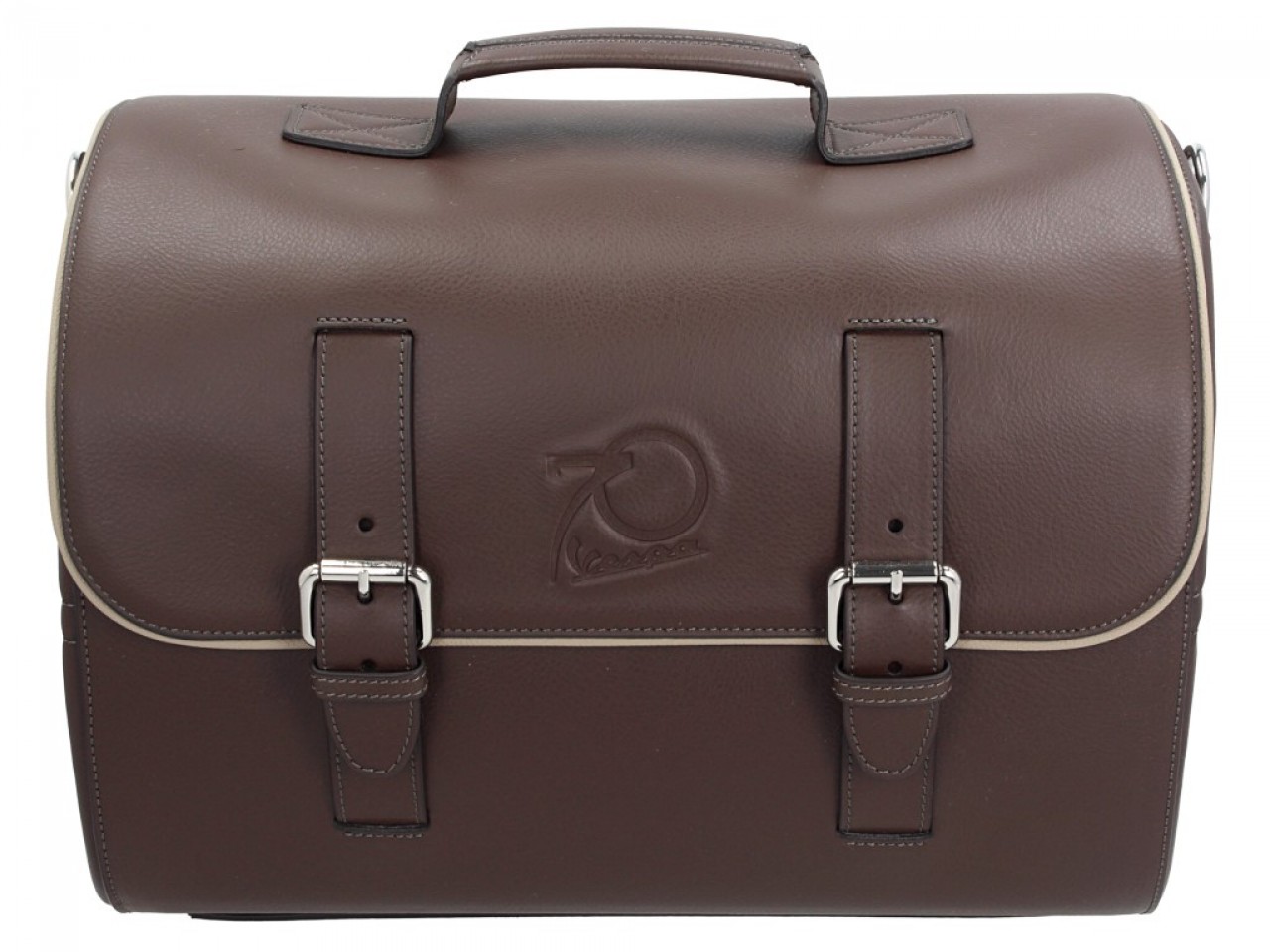 Sac en cuir original Vespa version 70 ans - Marron