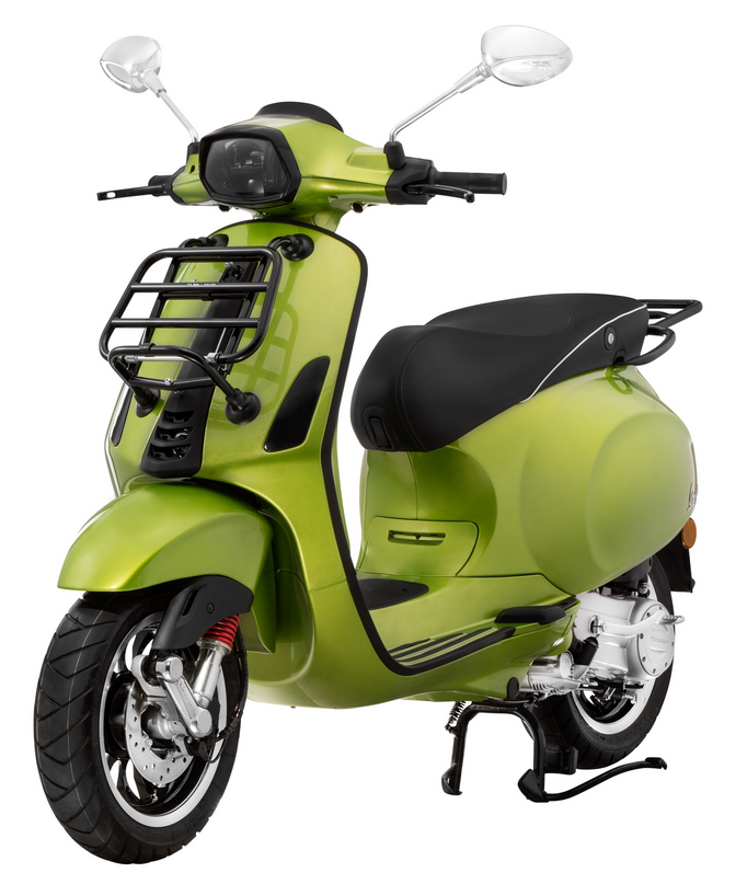 Pont à bagages arrière pour Vespa Primavera /Sprint /Elettrica 50-150ccm, noir brillant
