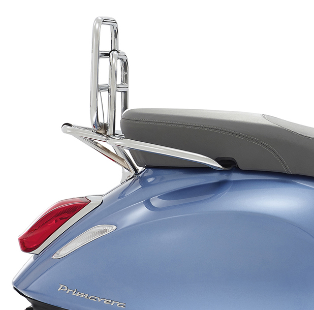 Porte-bagages arrière pliable Vespa Primavera / Sprint / Elettrica - Chrome