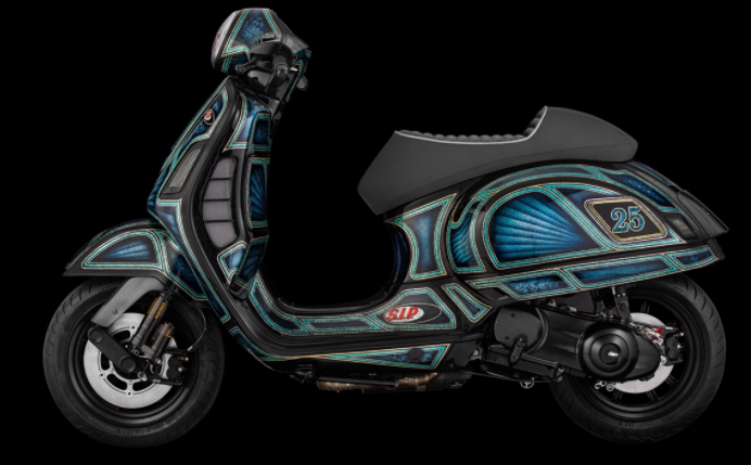 Carter d'huile pour Vespa GTS/GTS Super/GTV/GT 60 250-300ccm 4T LC, noir