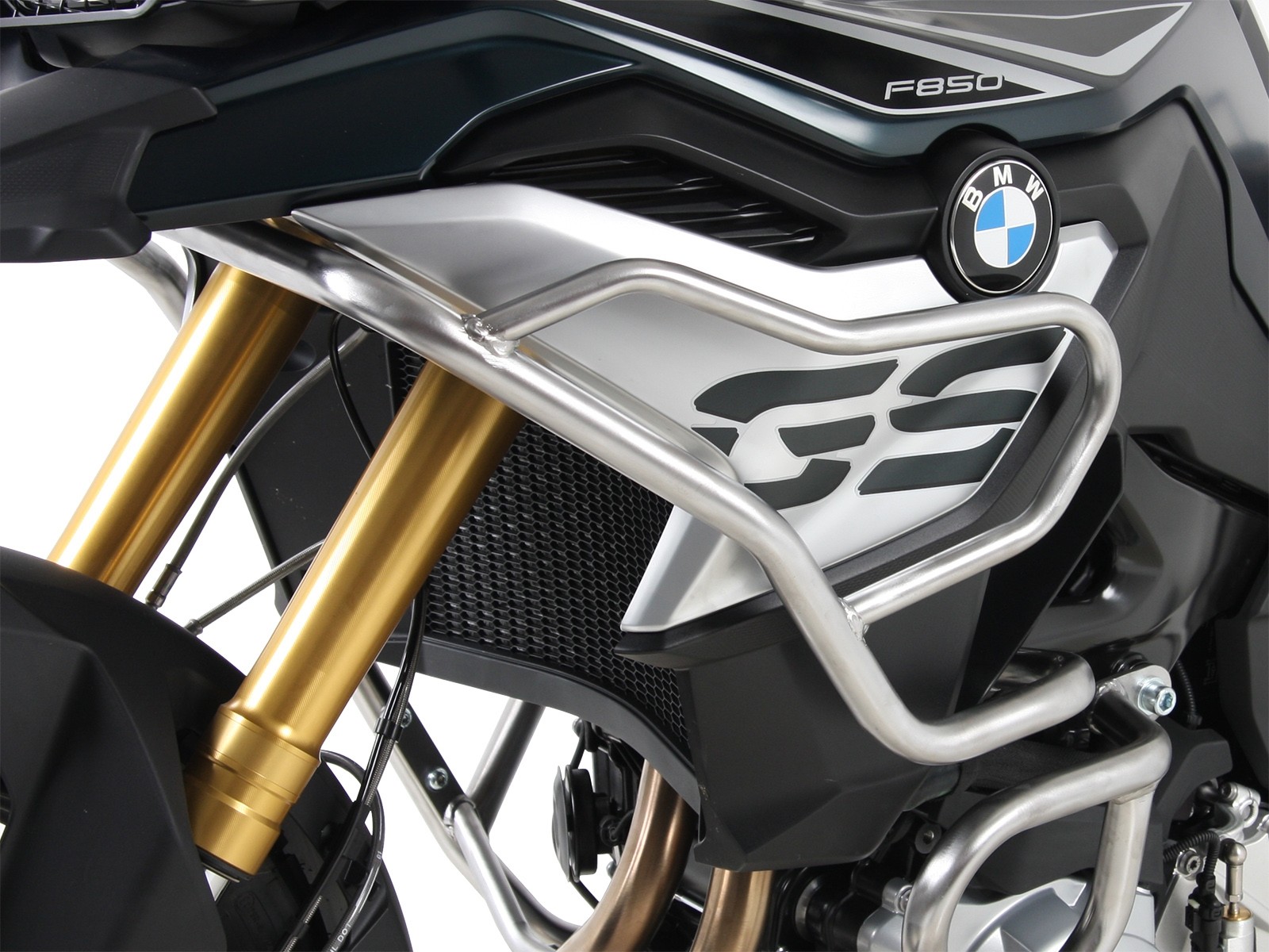 Arceau de protection du réservoir en acier inoxydable pour BMW F 850 GS Hepco & Becker