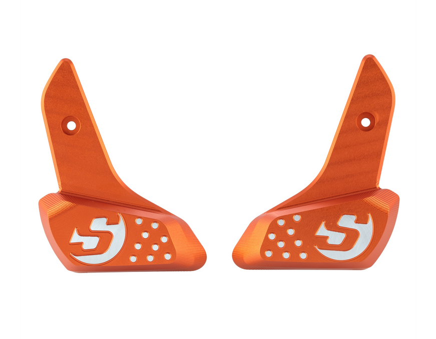 Repose-pieds droit et gauche pour Vespa Primavera /Sprint 50-150ccm 2T/4T AC, orange mat