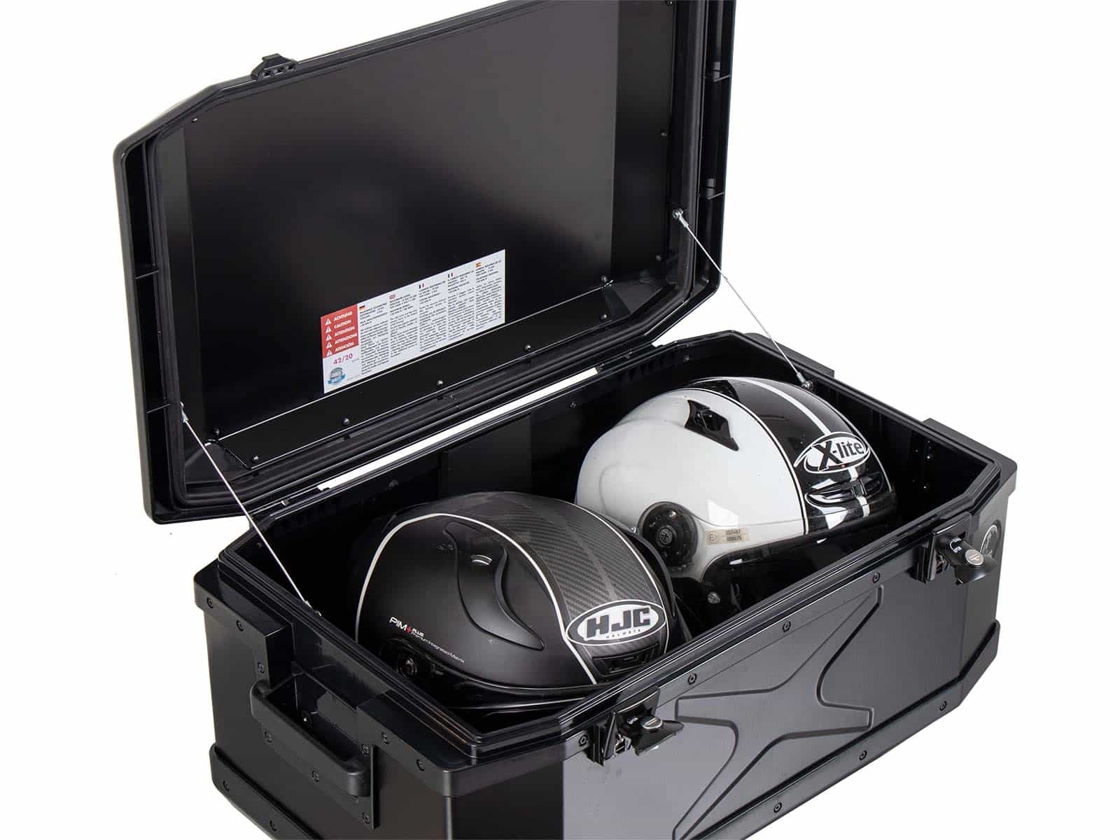 Topcase en aluminium Xplorer 60 litres aluminium noir Hepco & Becker