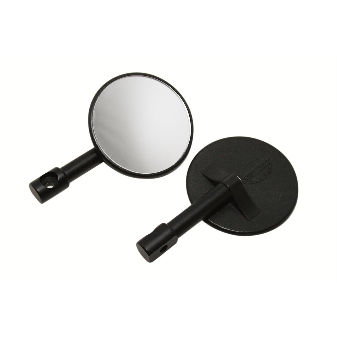 Rétroviseur d'extrémité de guidon MINI pour Vespa, droite et gauche, noir