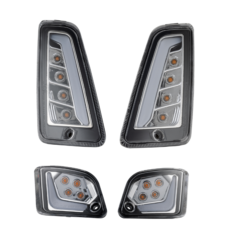 Kit de clignotants avant & arrière pour Vespa GTS/GTS Super/GTV 125-300ccm, clair
