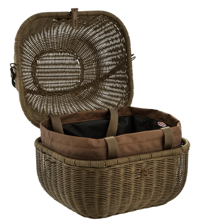 Kit panier à bagages "Classic" avec pont à bagages pour Vespa LX/LXV/S 50-150ccm, marron foncé