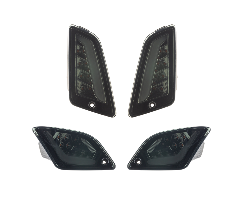 Kit de clignotants avant & arrière pour Vespa GTS/GTS Super/GTV 125-300ccm, teintés