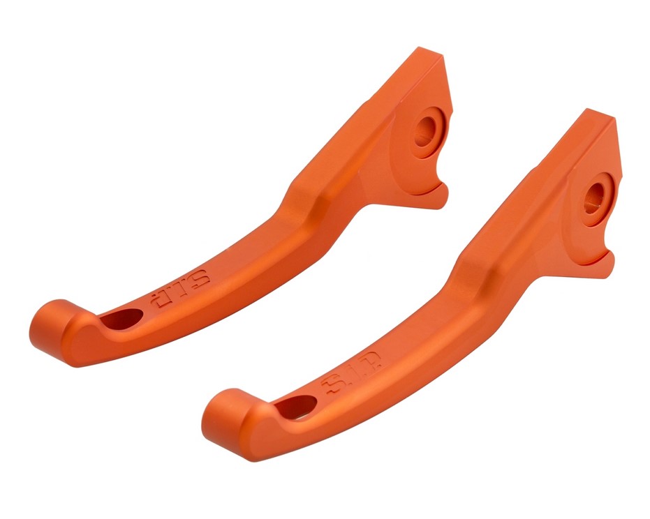 Set de levier de frein sport Shorty pour Vespa, droite et gauche, orange mat