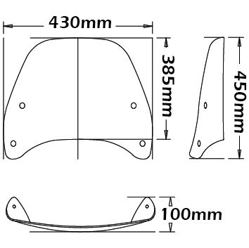 Bulle moyenne pour BMW R 1150 R Rockster (02-05), fumé clair