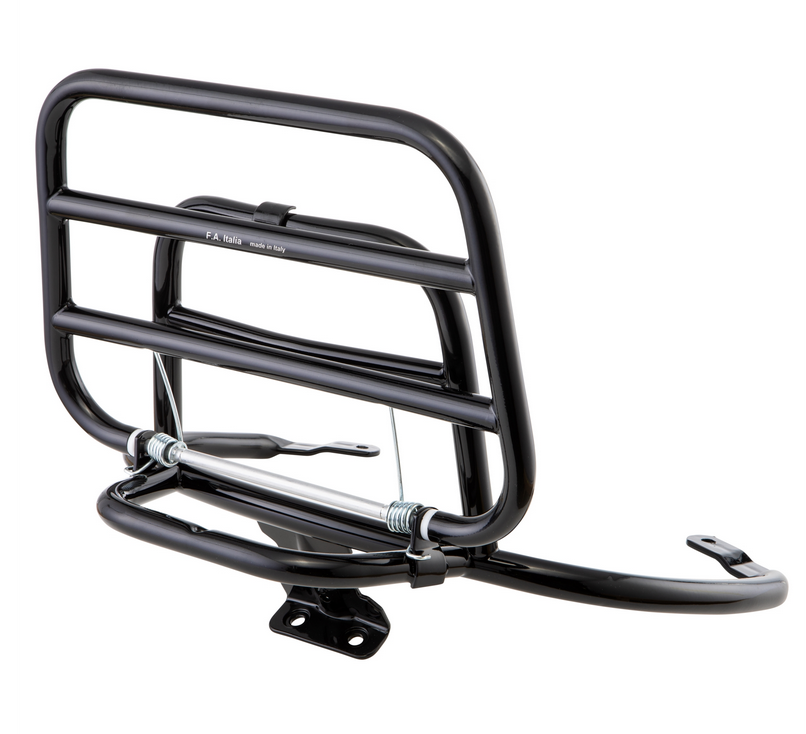 Porte-bagages arrière pour Vespa Primavera /Sprint 50-150ccm, pliable, noir brillant