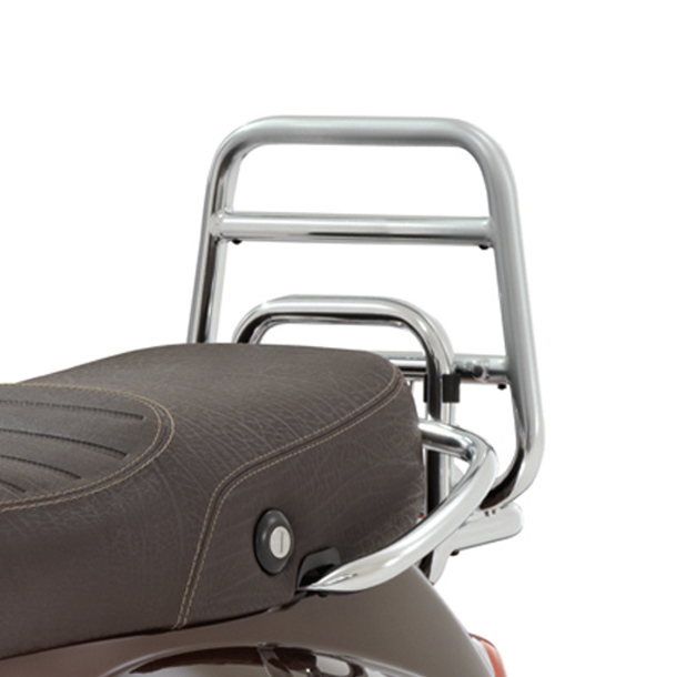 Original support rabattable chromé pour topcase Vespa LX / LXV