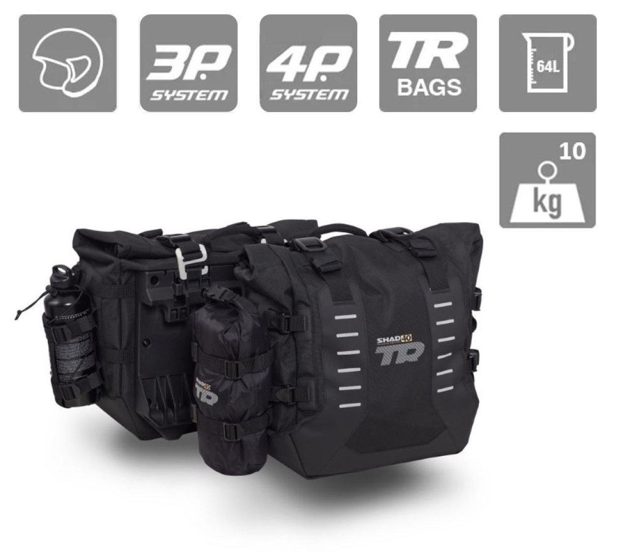 Jeu de sacoches latérales Shad Terra Adventure TR40 X0TR401 (2x 32 l), noir 495x418x282 mm