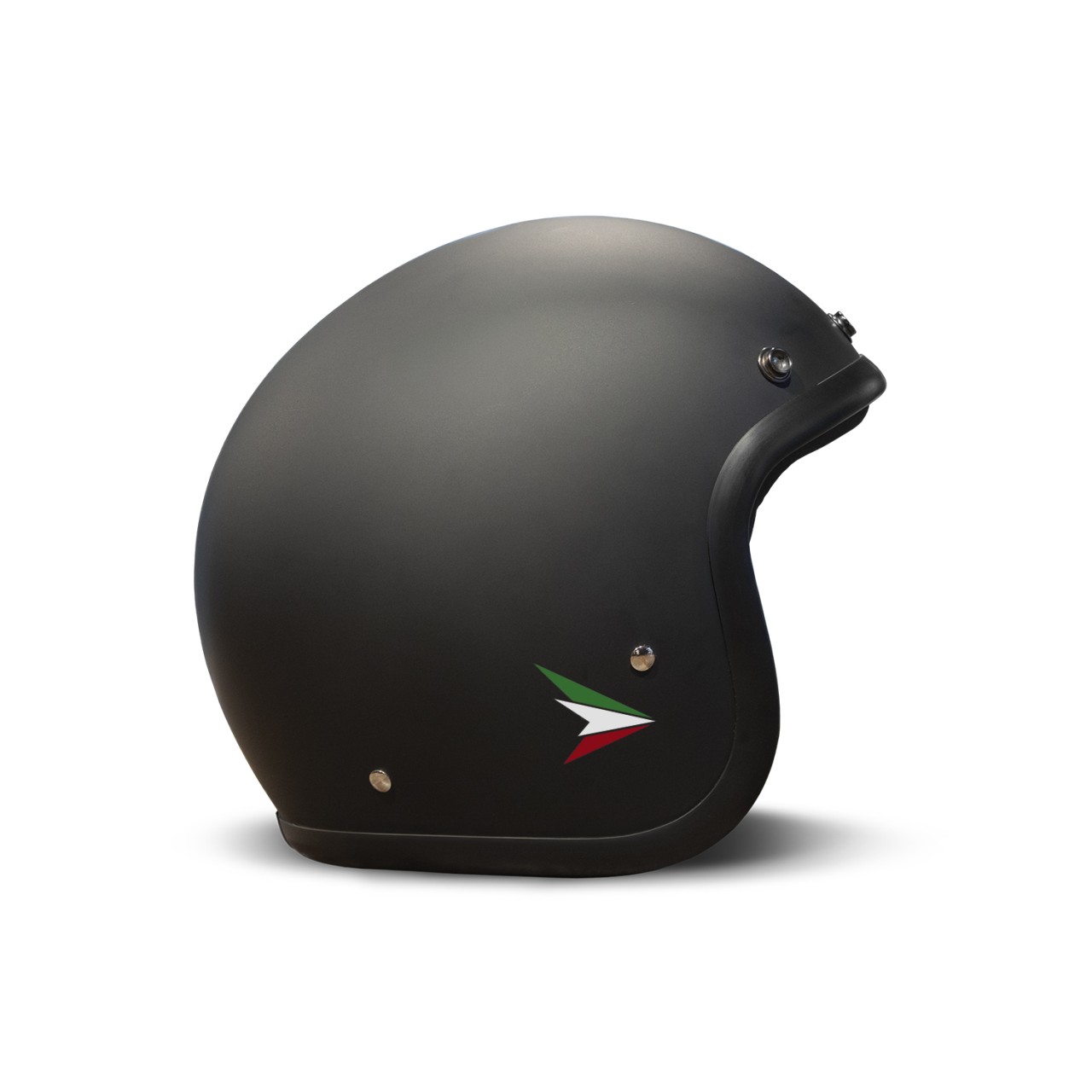 DMD casque jet rétro, noir, mat, Ita Black, fibre de verre, ECE 22.06