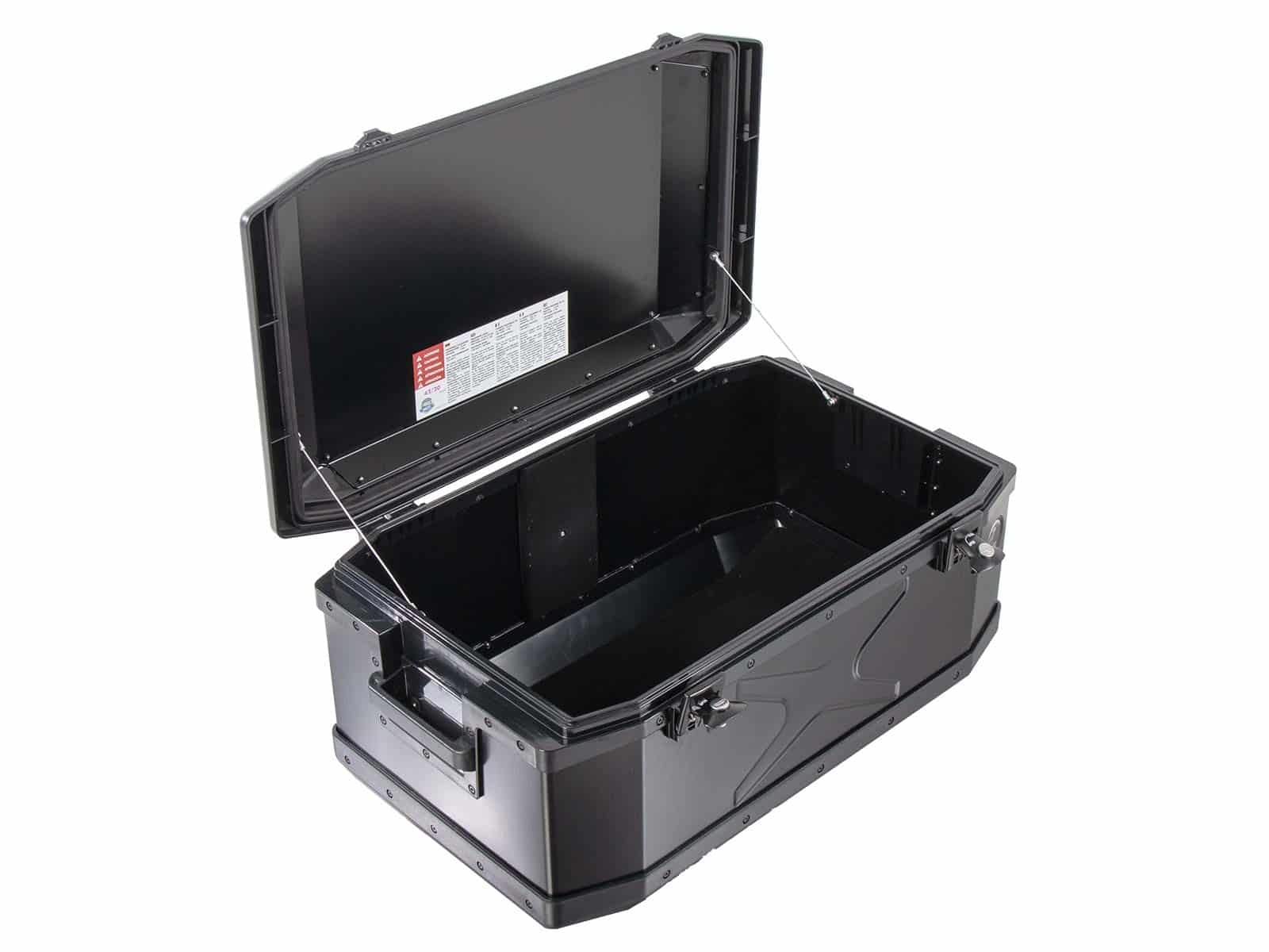 Topcase en aluminium Xplorer 60 litres aluminium noir Hepco & Becker