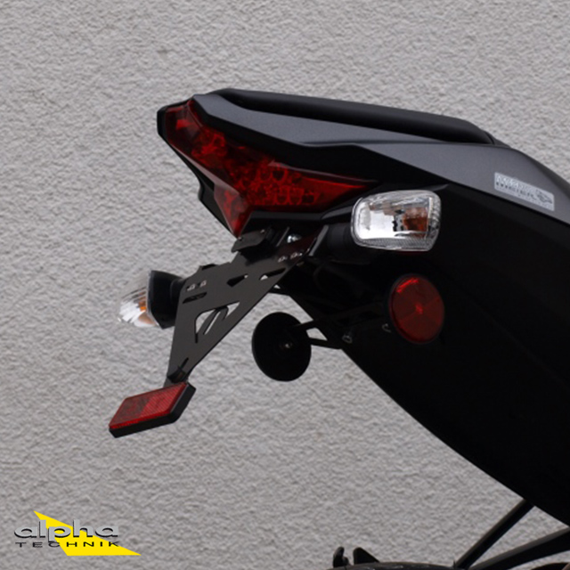 alpha Technik Kennzeichenhalter für Kawasaki ZX10R, Typ ZXT00S, Modelljahr 2016-