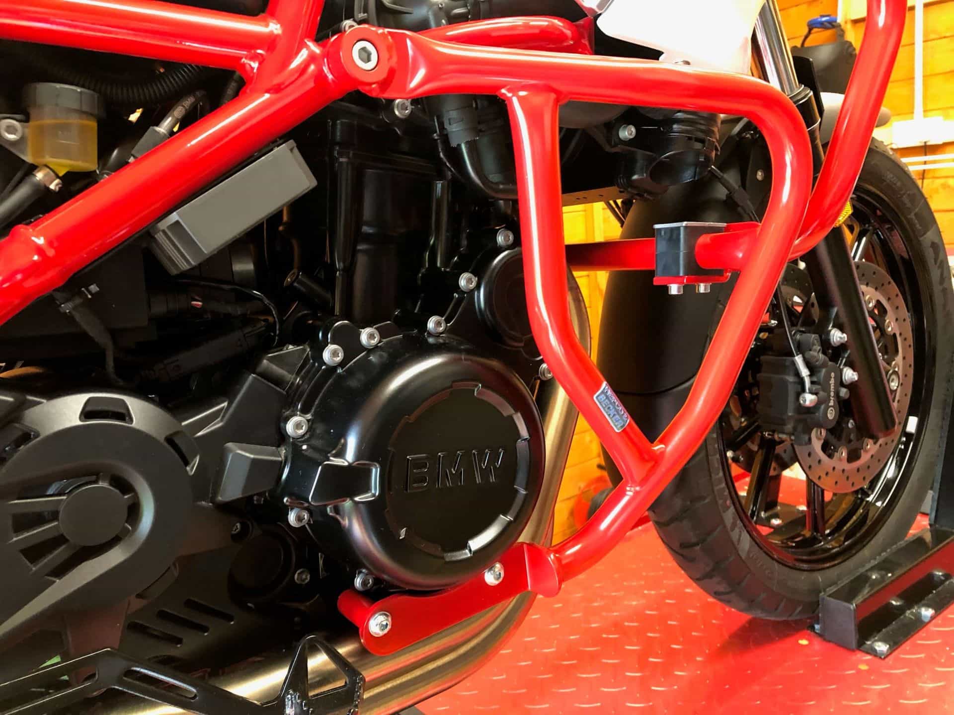 Arceau de protection moteur rouge pour BMW F 650 GS Twin /F 700 GS Hepco & Becker