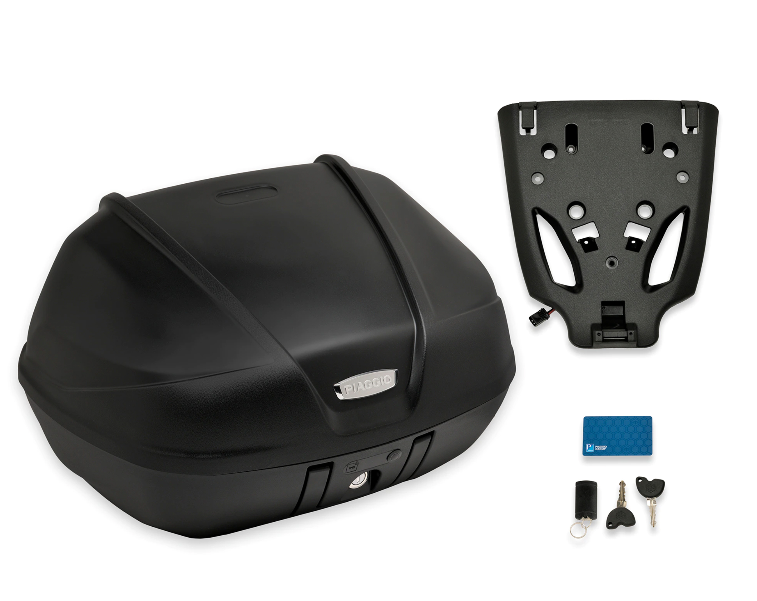 Top Case Kit Keyless 52L (y compris plaque de maintien) pour Beverly HPE Original Piaggio