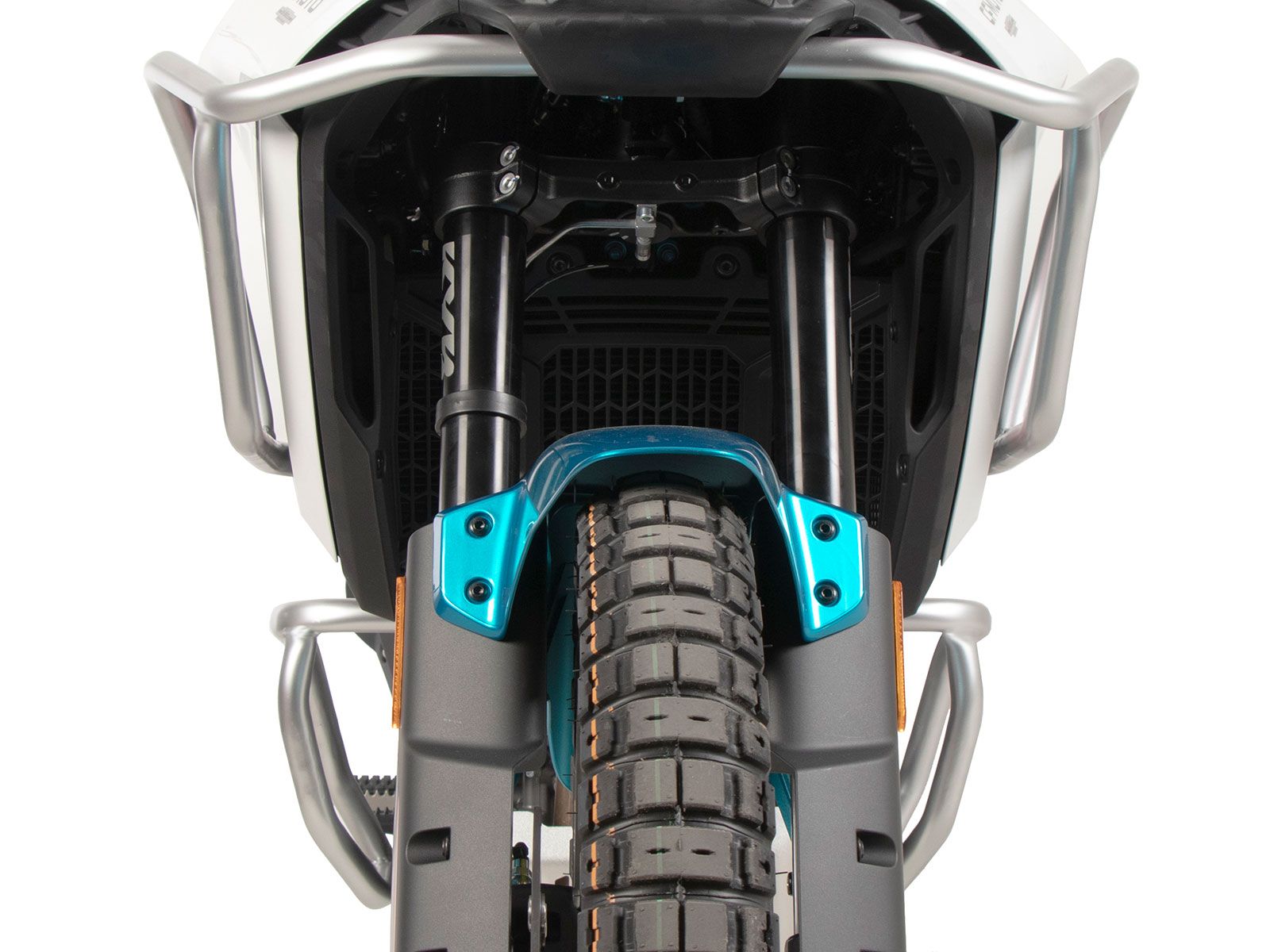 Arceau de protection du moteur argenté pour CFMoto 450 MT (24-) Hepco & Becker