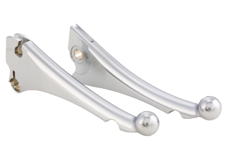 Kit levier de frein sport "Shorty 3D" gauche/droite pour Vespa LX/LXV/S/Primavera/Sprint, argenté
