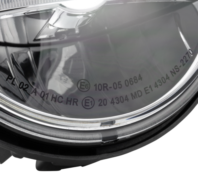 Phare LED pour Vespa Primavera 50-150ccm 2T/4T (-'18), noir mat