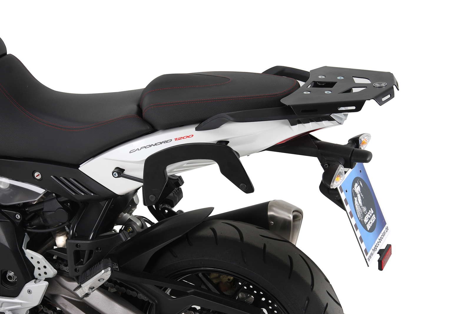 Support latéral C-Bow noir pour Aprilia Caponord 1200 (année 13-16) Hepco & Becker
