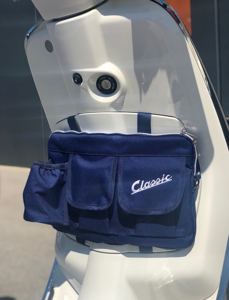Sac "Classic" pour compartiment à bagages/boîte à gants Vespa - bleu, nylon