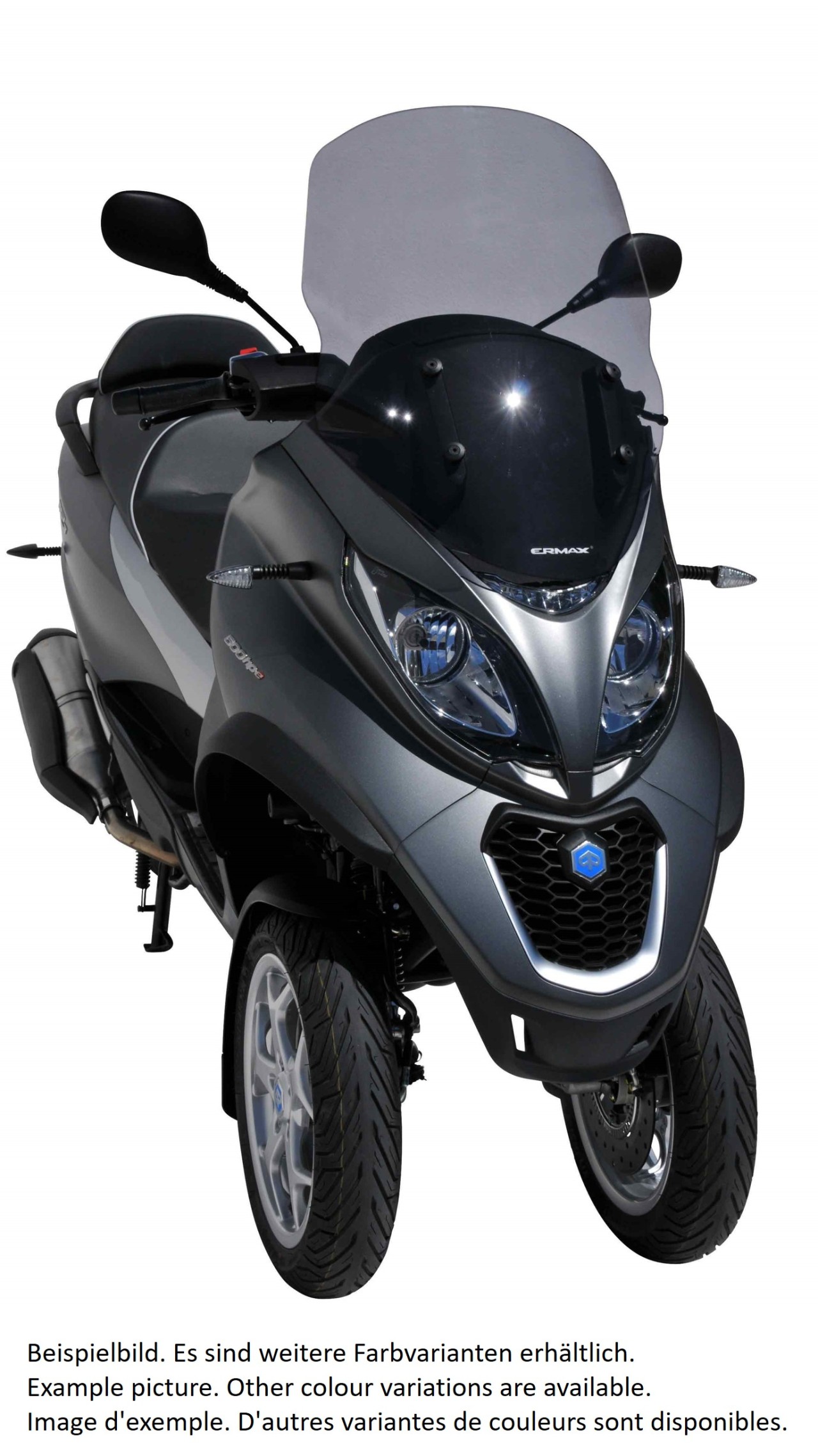 Pare-brise ERMAX Touring pour Piaggio MP3 400 HPE (-22), teinté/light black