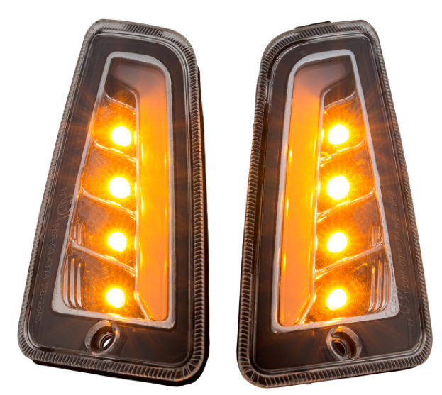 Kit clignotants avant & arrière pour Vespa GTS/GTS Super/GTV/GT 60/GT/GT L ('03-'13), clair