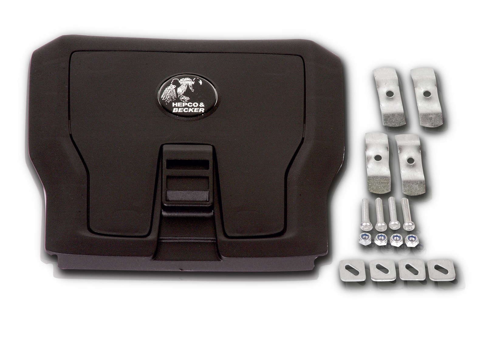 Journey Topcase 50 argent incl. palette topcase universelle pour supports étrangers Hepco & Becker