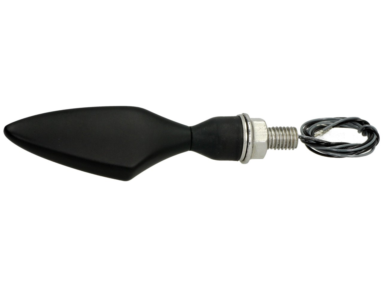 Clignotants Kellermann, Rhombus Dark, acier, LED, VL/HR, 12 V, noir satiné, M8x20, homologués E