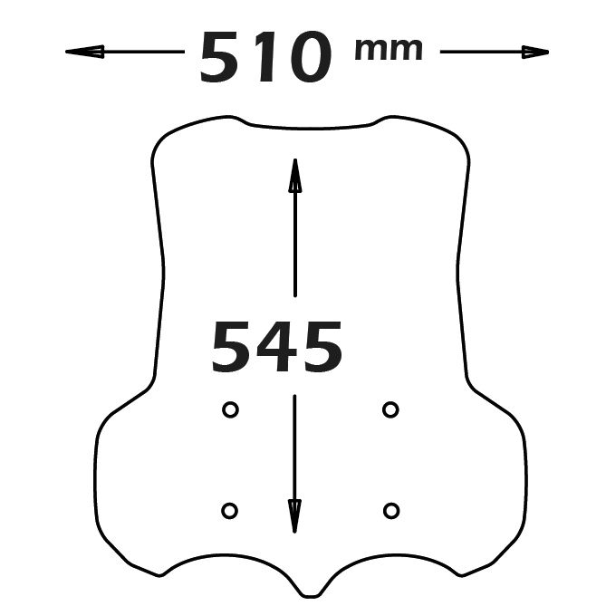 Pare-brise - hauteur 545 mm pour Moto Guzzi V 85 TT (19-23)