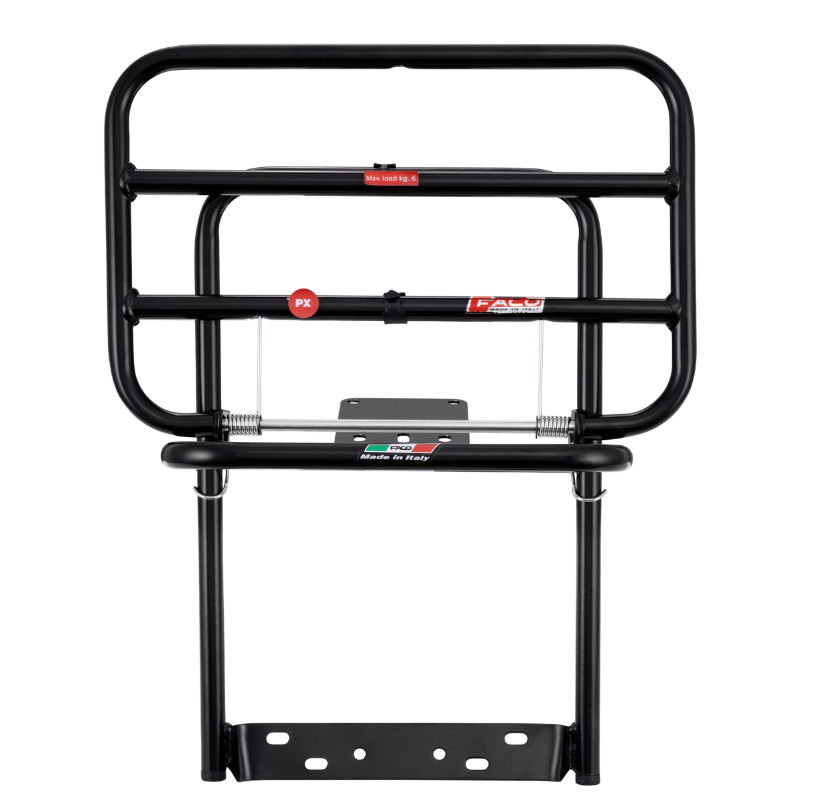 Porte-bagages arrière pour Vespa PX 80-200ccm, pliable, noir