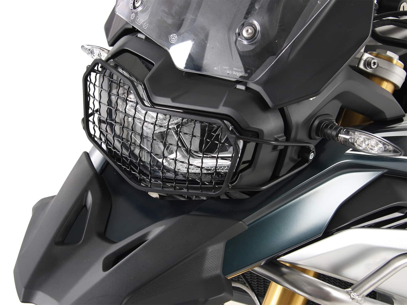 Grille de protection des feux noire pour BMW F 850 GS Hepco & Becker