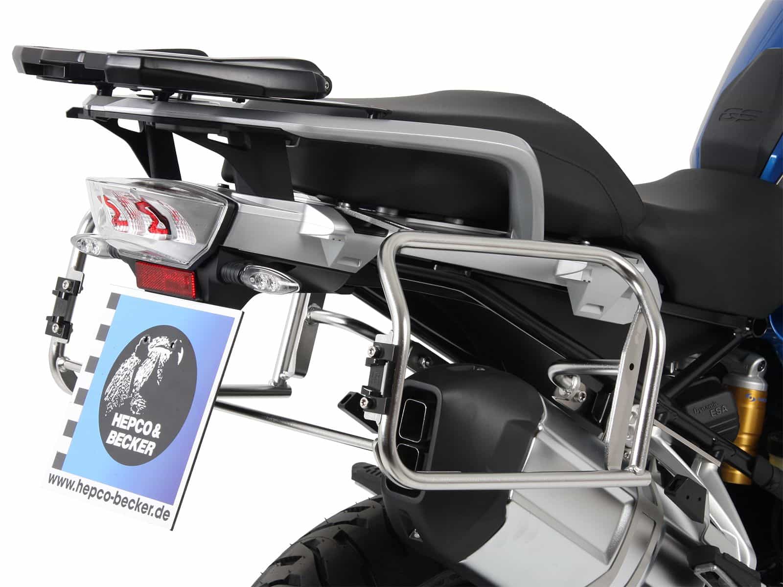 Kit de support de valises Cutout support incl. kit de valises Xplorer Cutout argent pour BMW R 1200 GS LC (13-18)