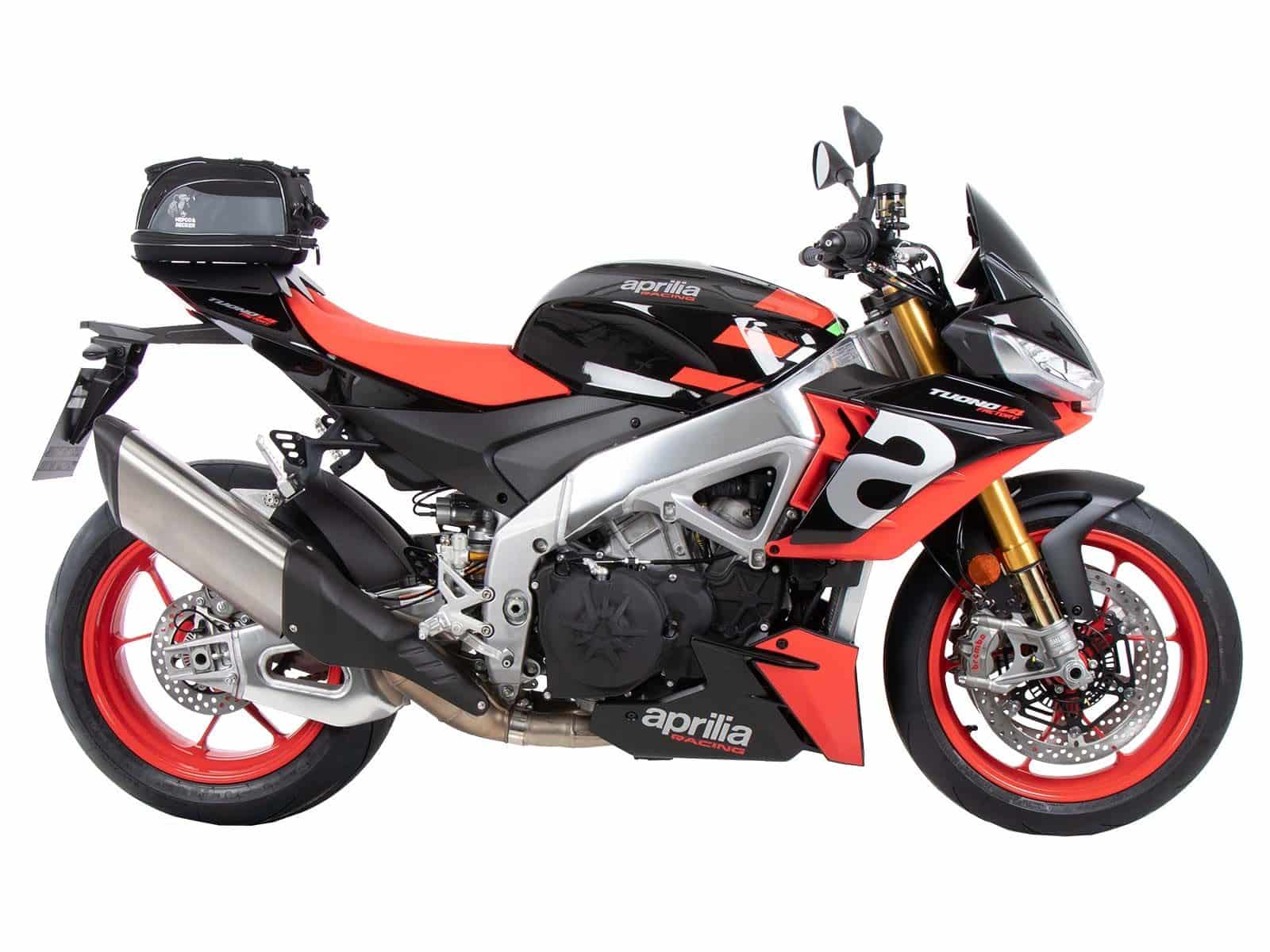 Rack sport fixe vissé noir pour Aprilia Tuono V4 Factory /RSV 4 /RSV 4 Factory (21-24)