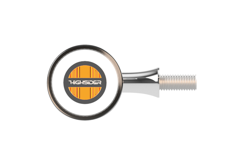 HIGHSIDER pro Rocket Bullet LED clignotant/feu de position chrome/teinté 2in1, homologué E (paire)