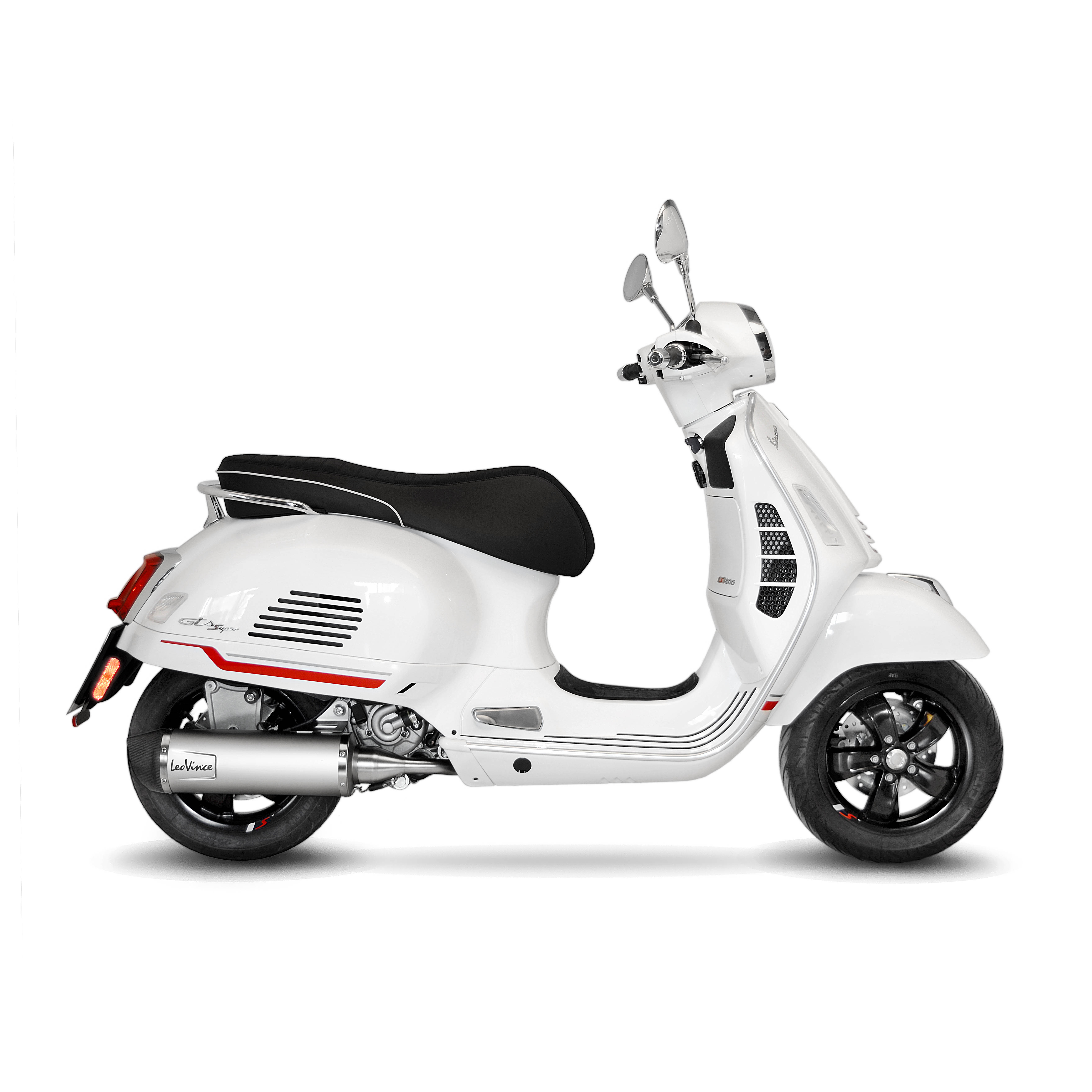 LeoVince système d?èchappement LV One Evo, acier inoxydable, argent, système complet, pour Vespa 300 GTS Euro 5