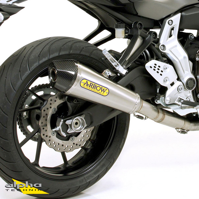 ARROW Auspuff X-KONE für Yamaha MT07 / Tracer 700 2014-2020, Edelstahl (Nur mit ARROW Krümmer)